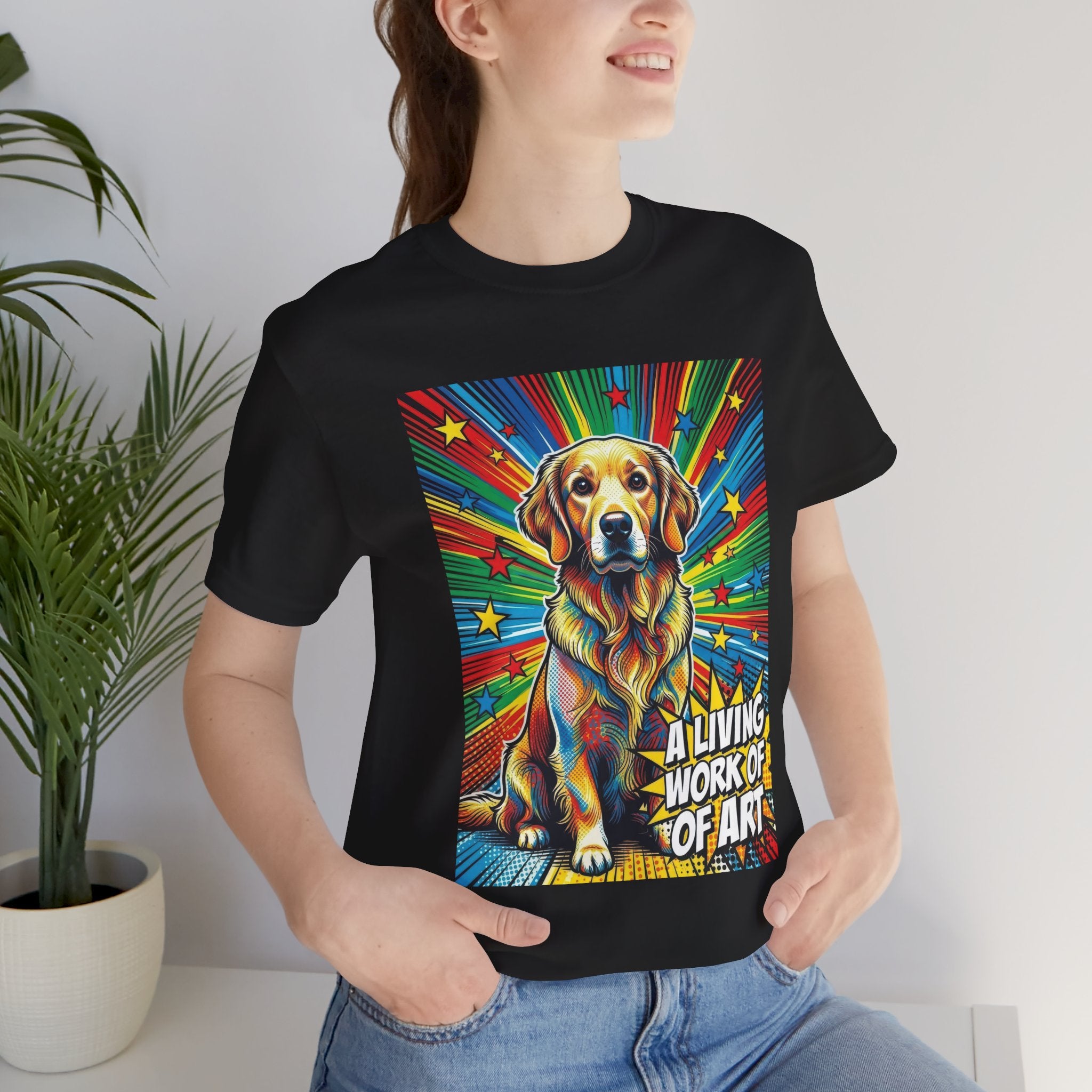 Golden Retriever T Shirt | Living Work of Art Collection | Pop Art