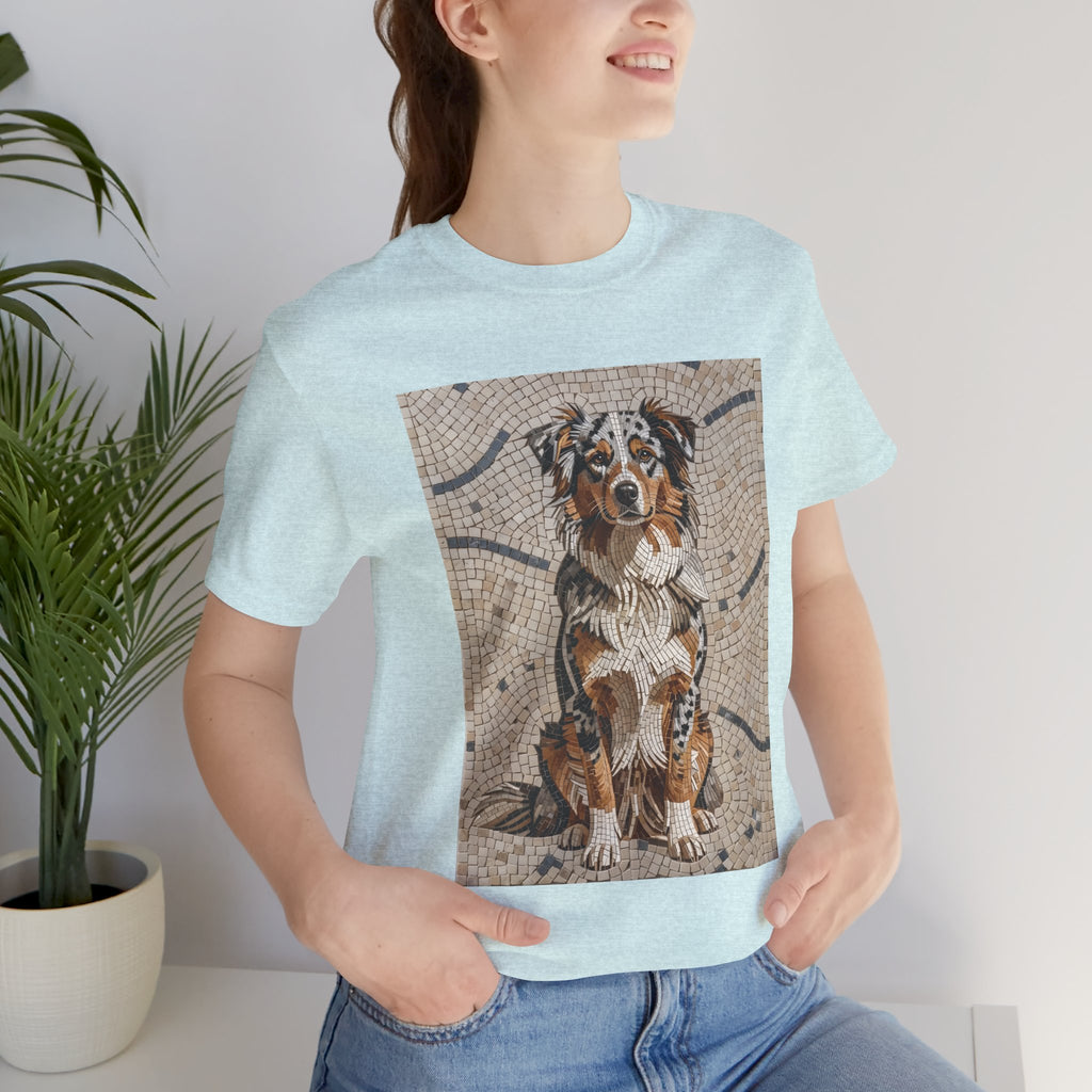Australian Shepherd T Shirt | Living Work of Art Collection | Mosaic Style