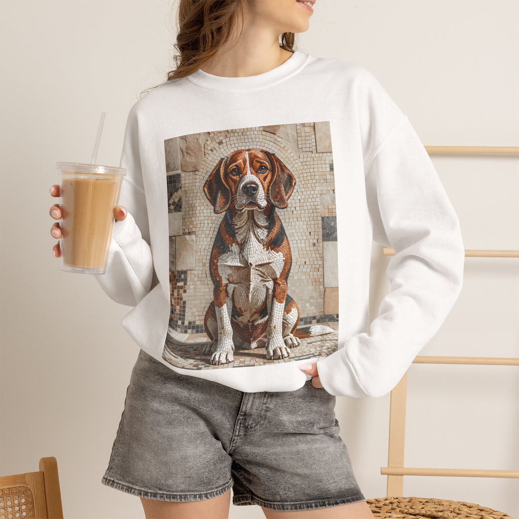 Beagle Sweatshirt | Living Work of Art Collection | Mosaic Style