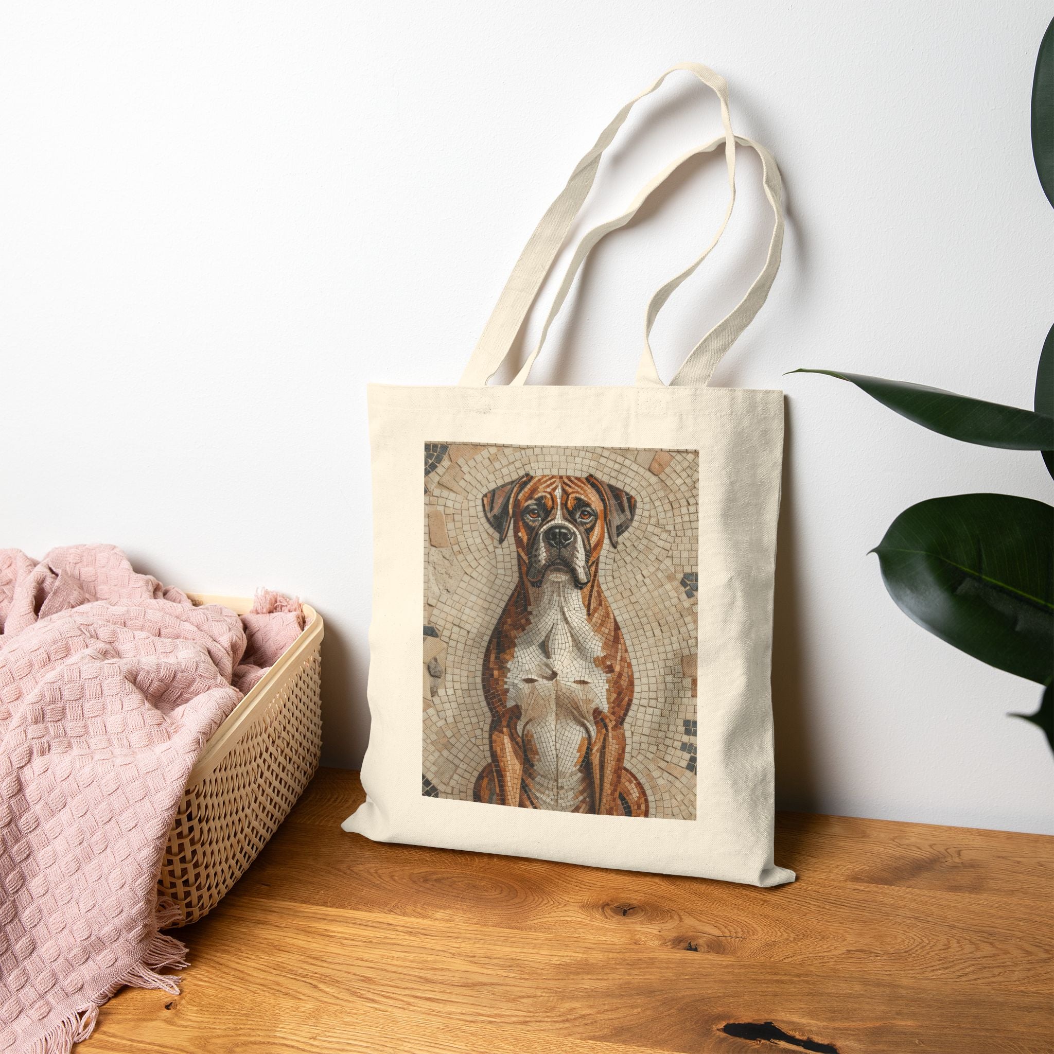 Boxer Tote Bag | Living Work of Art Collection | Mosaic Style