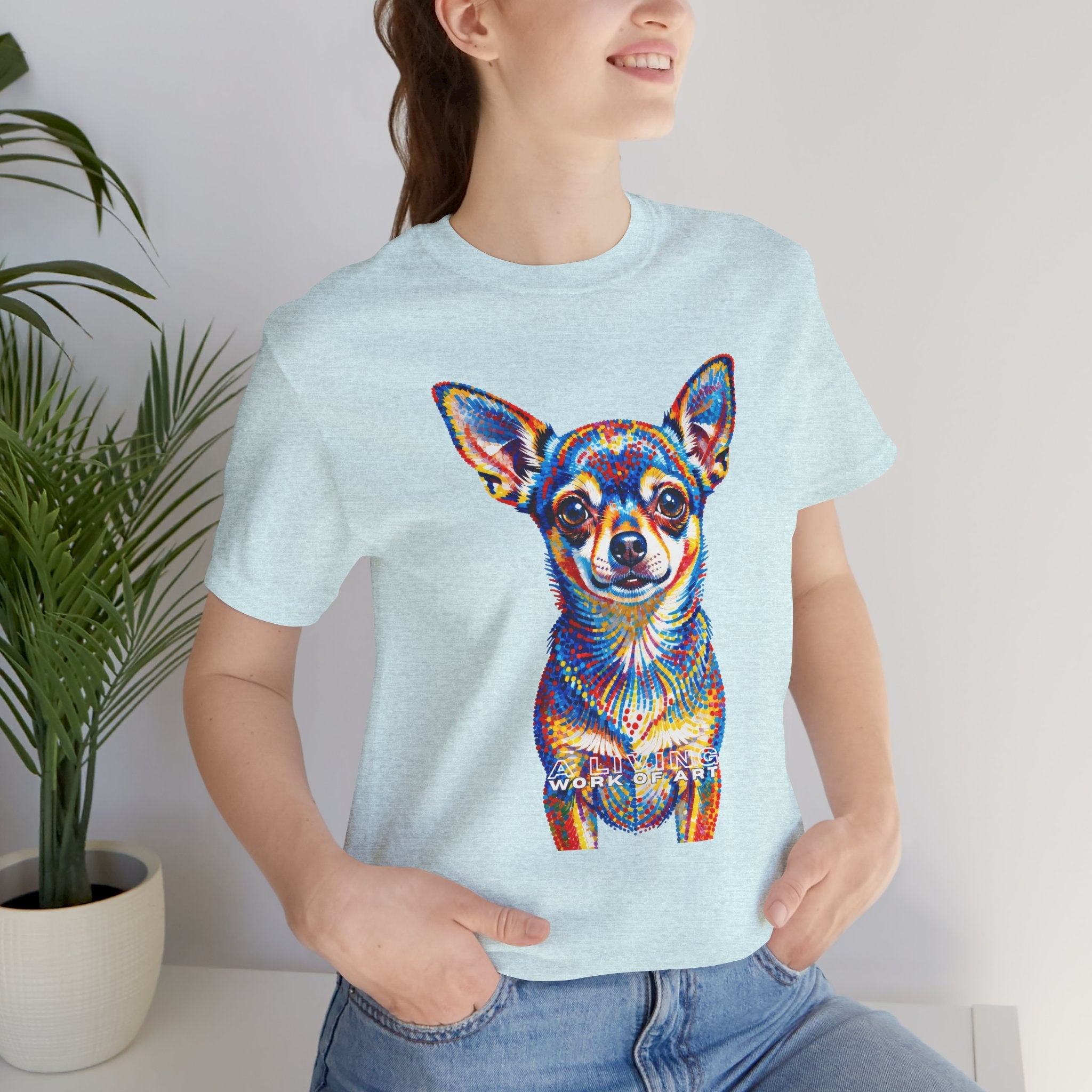 Chihuahua T Shirt | Living Work of Art Collection | Pointillism Style
