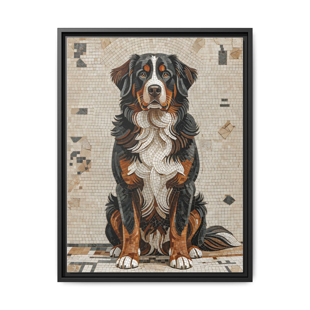 Bernese Mountain Dog Canvas Wall Art | Living Work of Art Collection | Mosaic Style Print