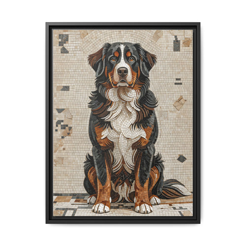 Bernese Mountain Dog Canvas Wall Art | Living Work of Art Collection | Mosaic Style Print