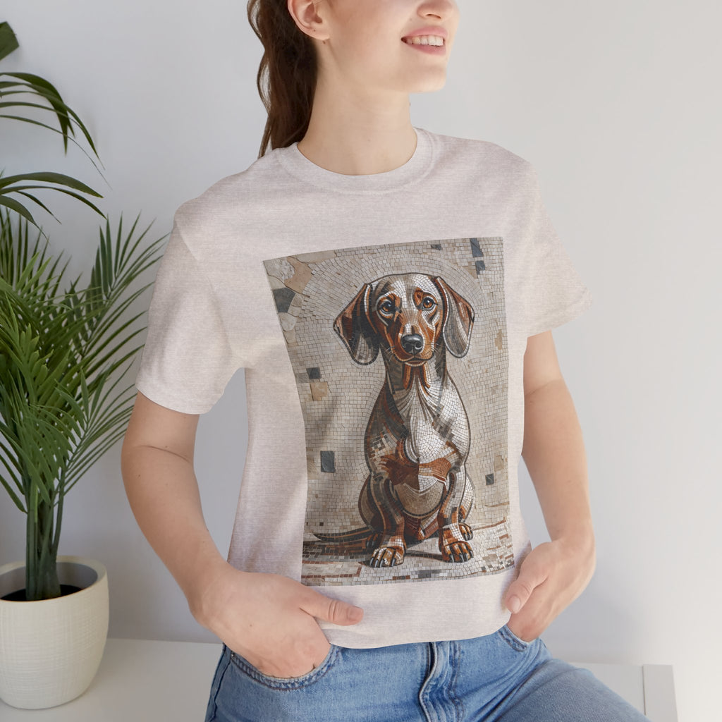 Dachshund T Shirt | Living Work of Art Collection | Mosaic Style