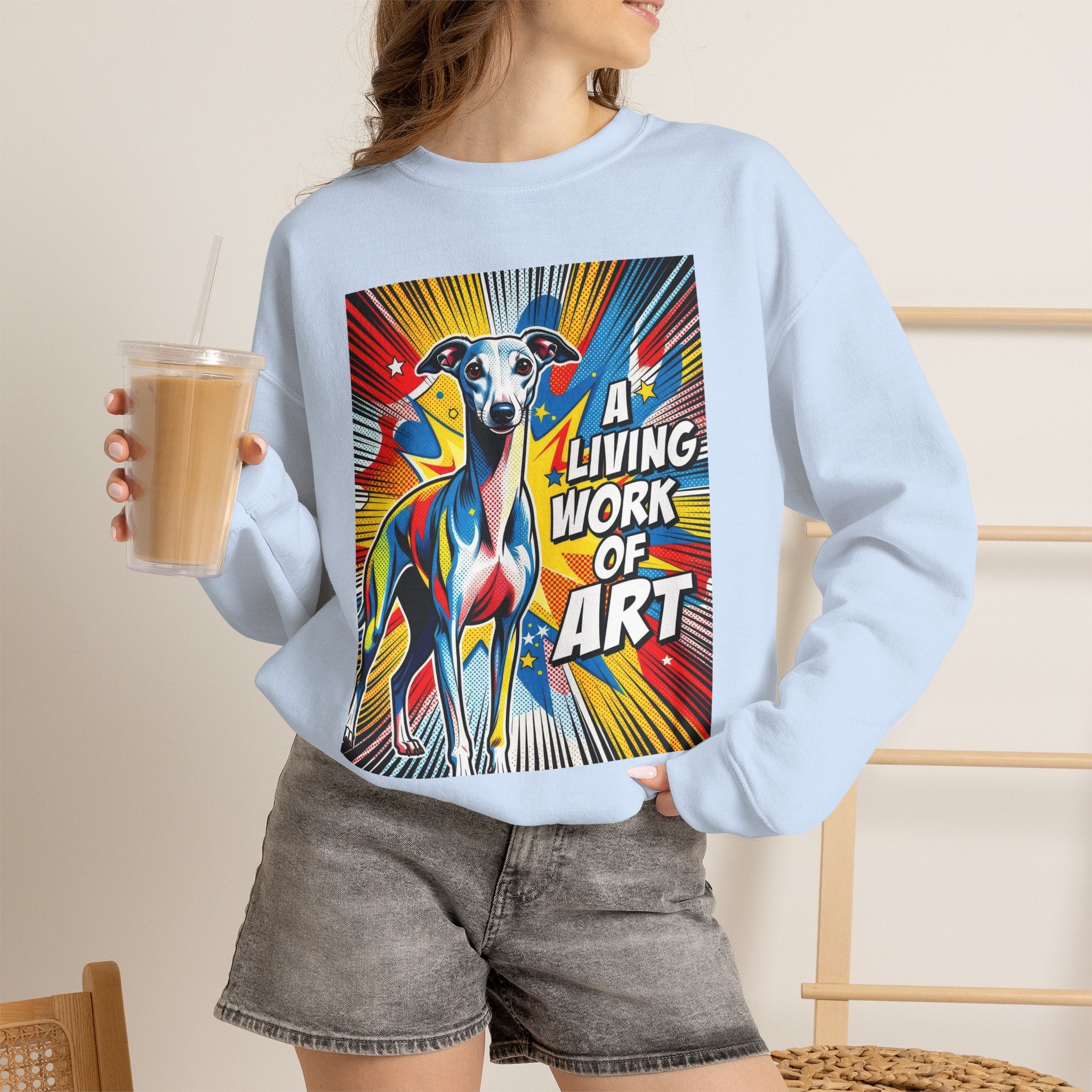 Italian Greyhound Sweatshirt | Living Work of Art Collection | Pop Art