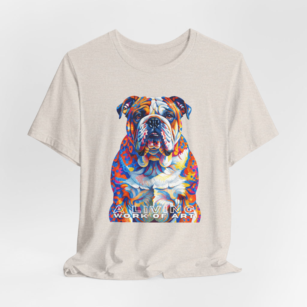 Bulldog T Shirt | Living Work of Art Collection | Pointillism Style