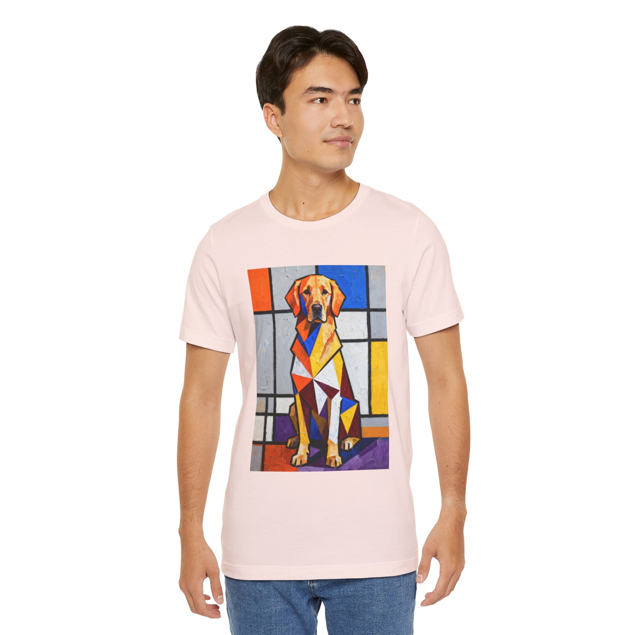 Golden Retriever T Shirt | Living Work of Art Collection | Cubist Style