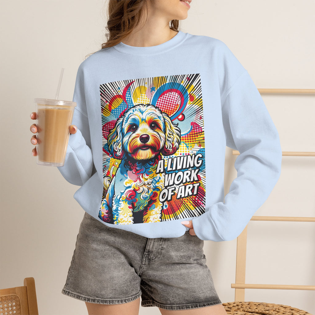 Cavapoo Sweatshirt | Living Work of Art Collection | Pop Art