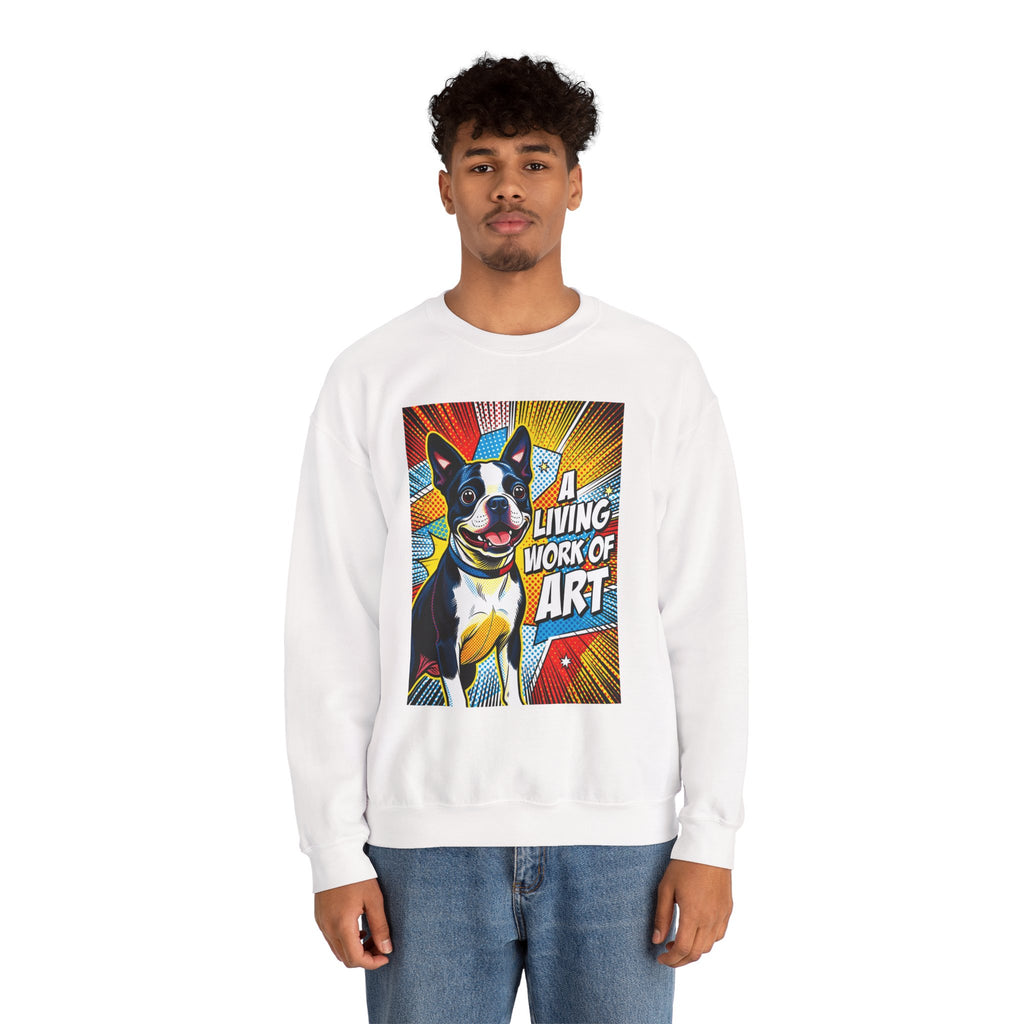 Boston Terrier Sweatshirt | Living Work of Art Collection | Pop Art