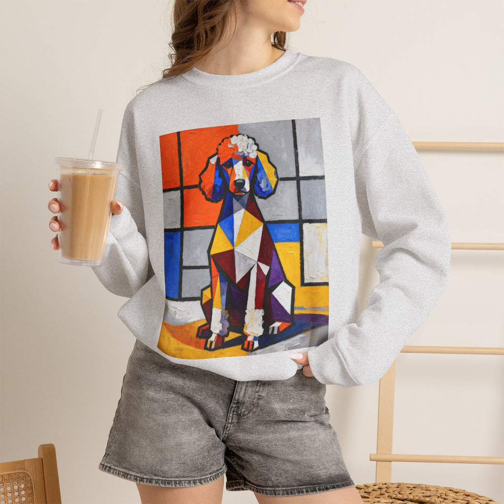Poodle Sweatshirt | Living Work of Art Collection | Cubist Style