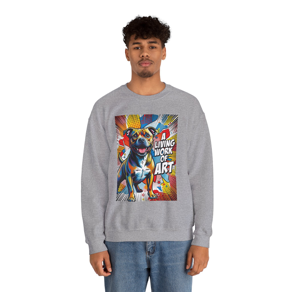 Staffordshire Bull Terrier Sweatshirt | Living Work of Art Collection | Pop Art