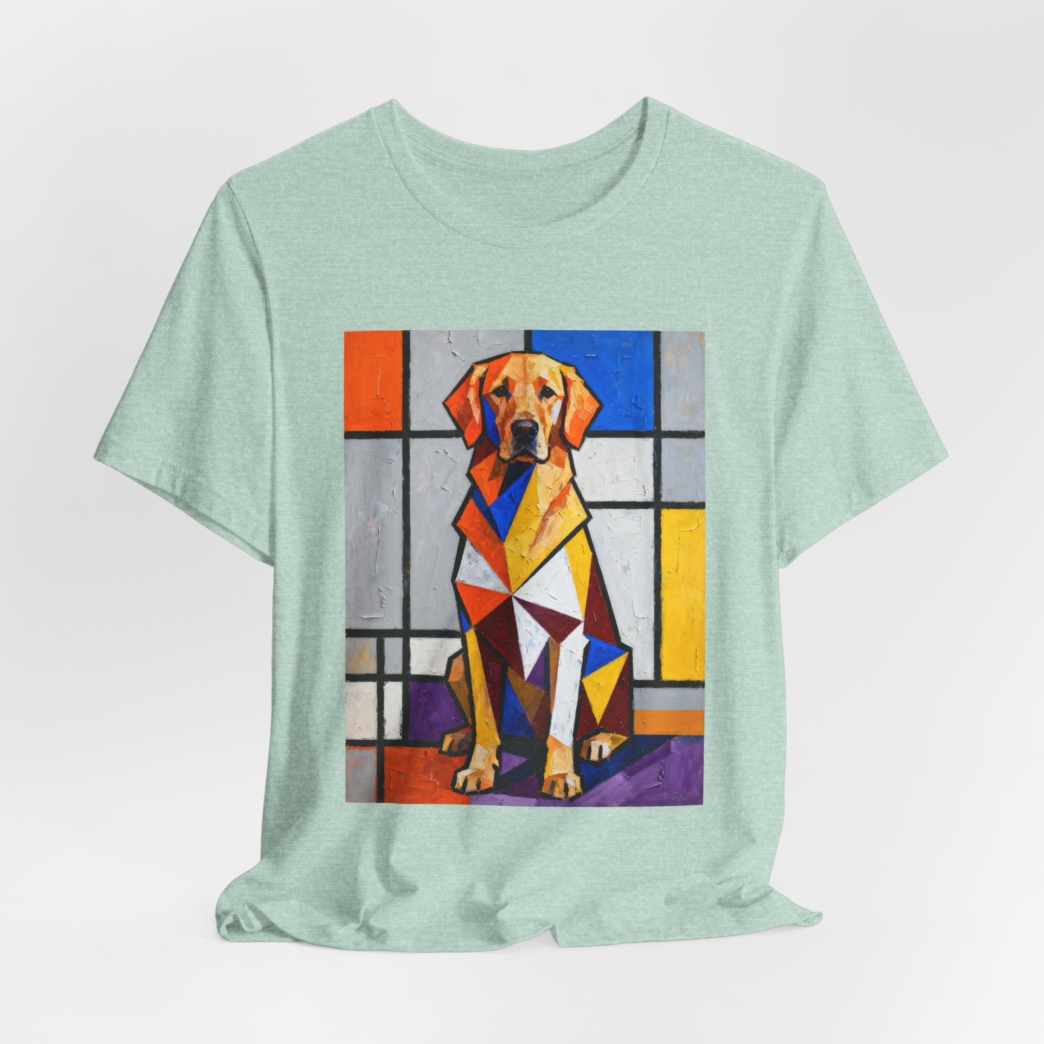 Golden Retriever T Shirt | Living Work of Art Collection | Cubist Style