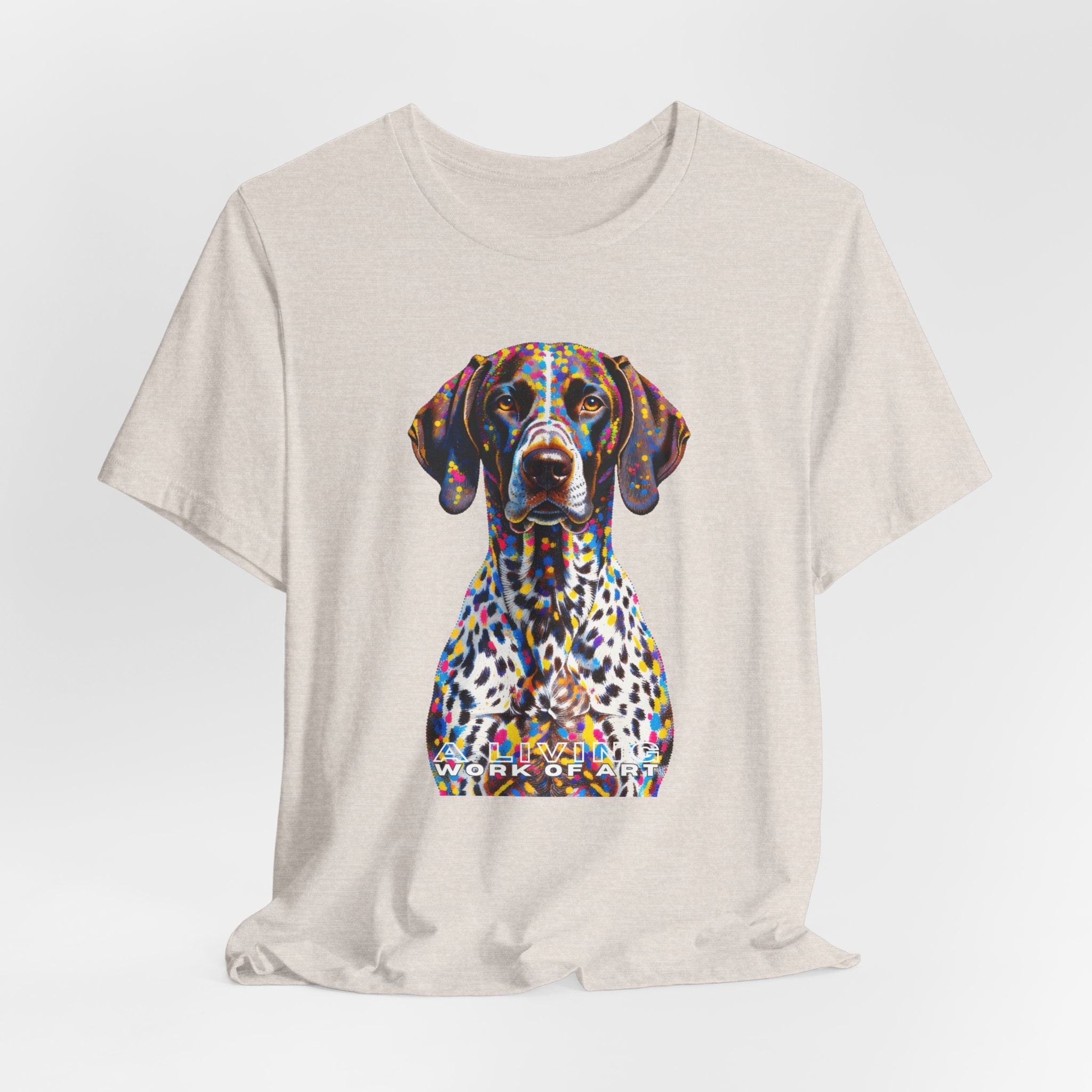 German Shorthaired Pointer T Shirt | Living Work of Art Collection | Pointillism Style
