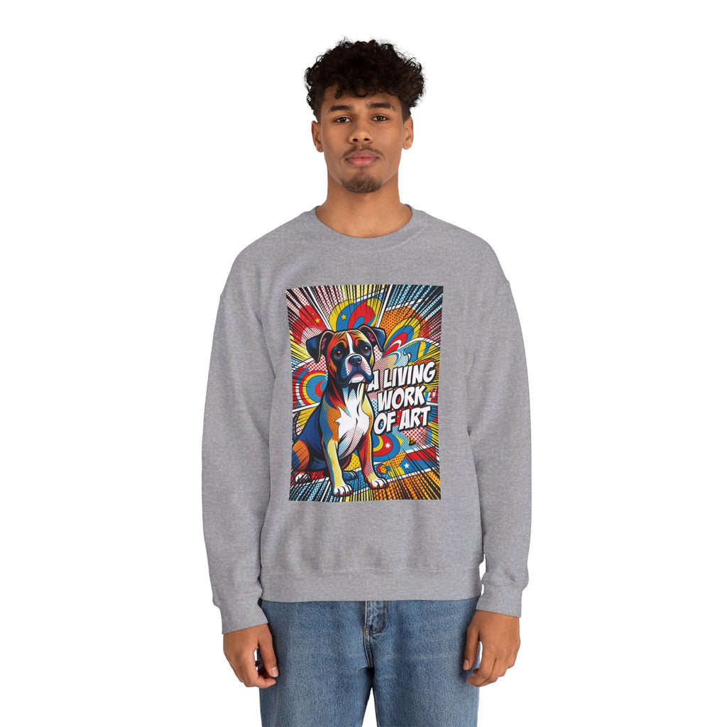 Boxer Sweatshirt | Living Work of Art Collection | Pop Art