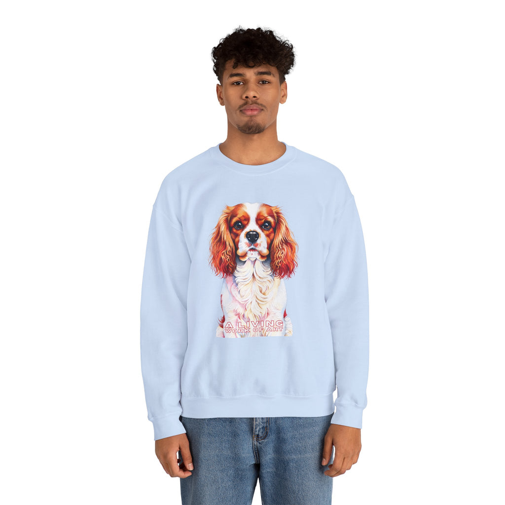 Cavalier King Charles Spaniel Sweatshirt | Living Work of Art Collection | Pointillism Style
