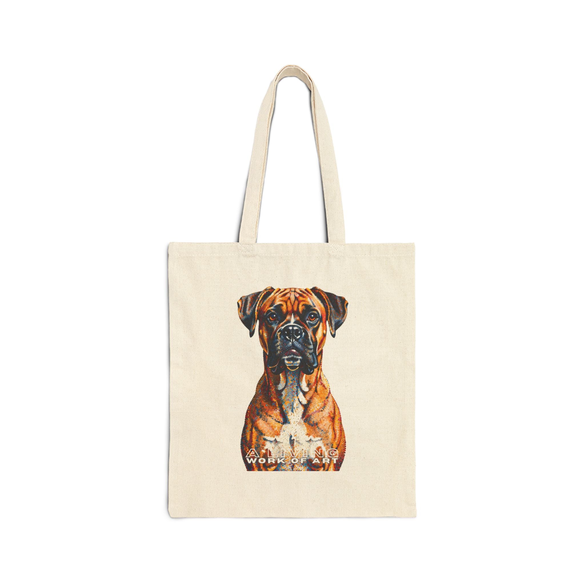 Boxer Tote Bag | Living Work of Art Collection | Pointillism Style