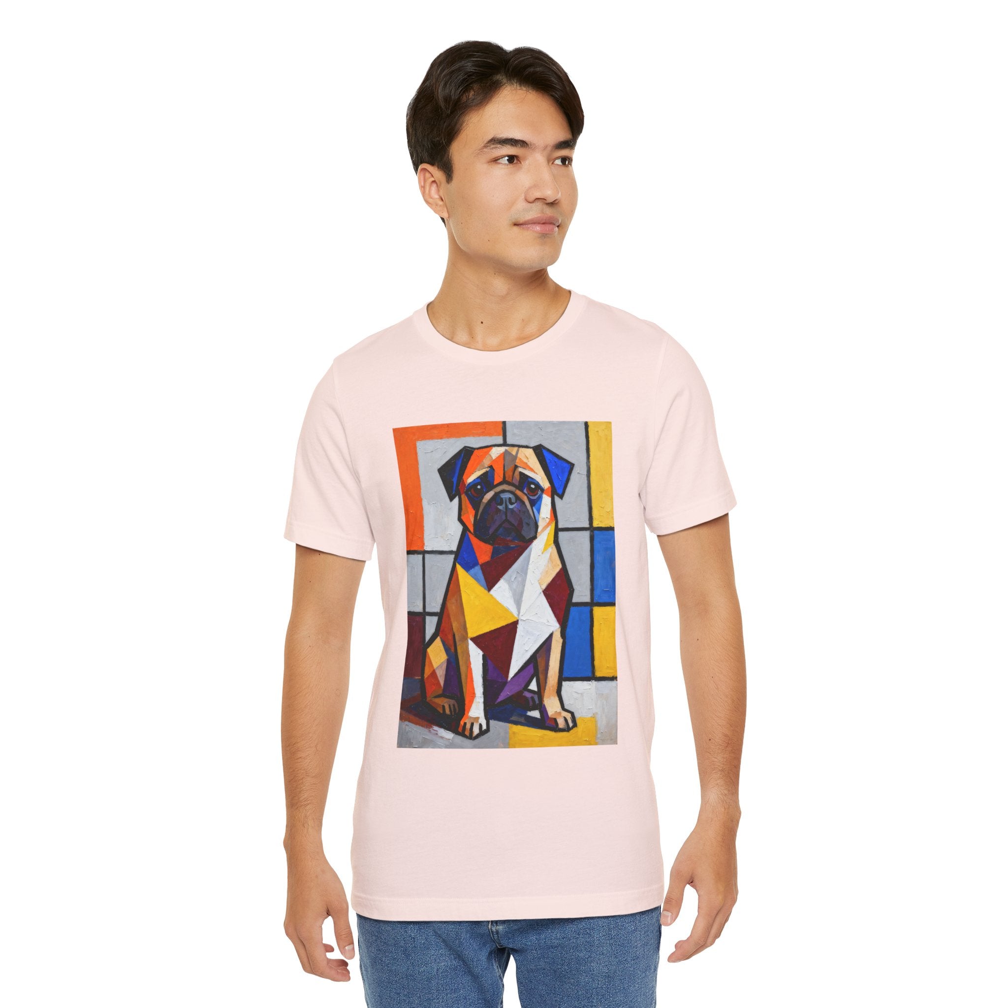 Pug T Shirt | Living Work of Art Collection | Cubist Style