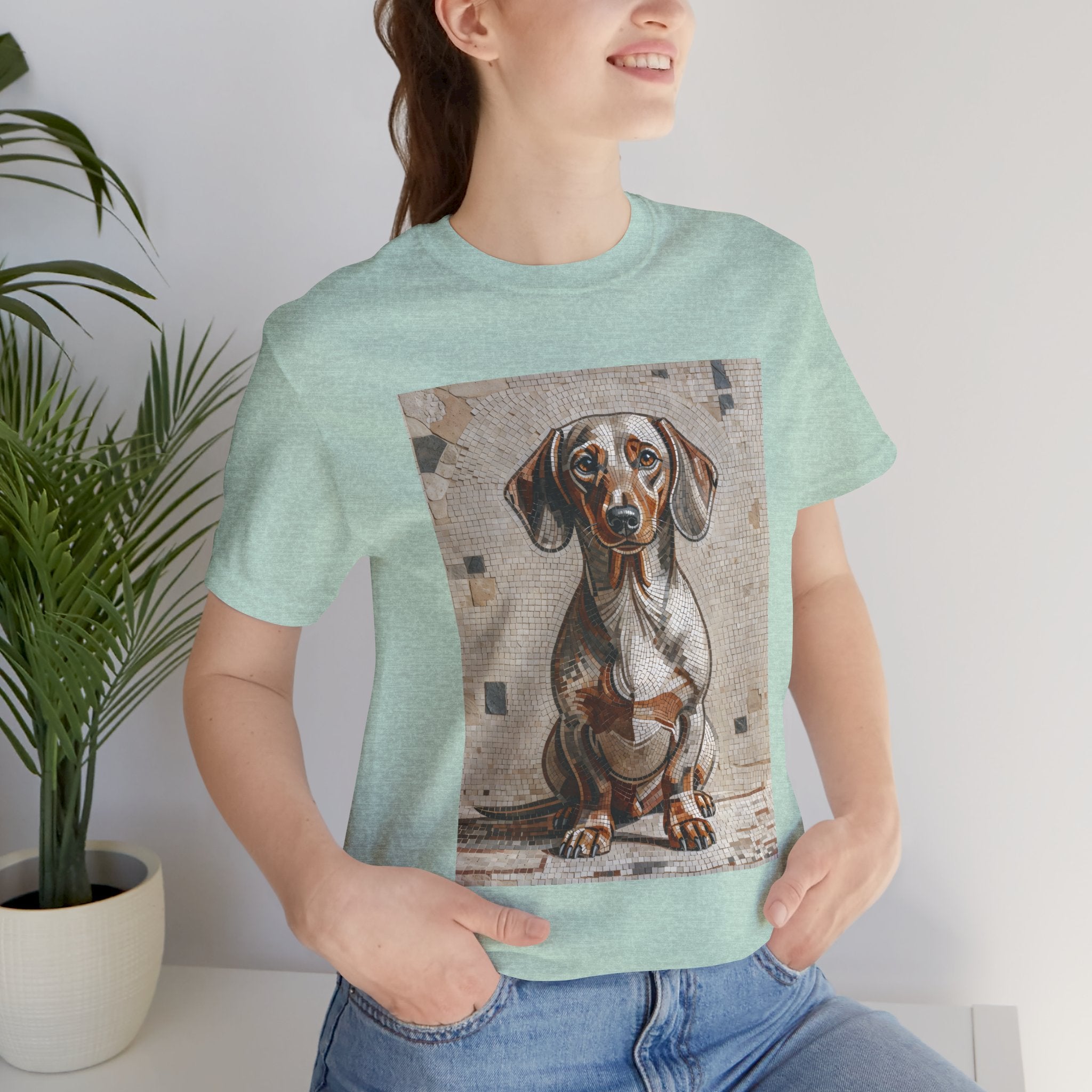 Dachshund T Shirt | Living Work of Art Collection | Mosaic Style