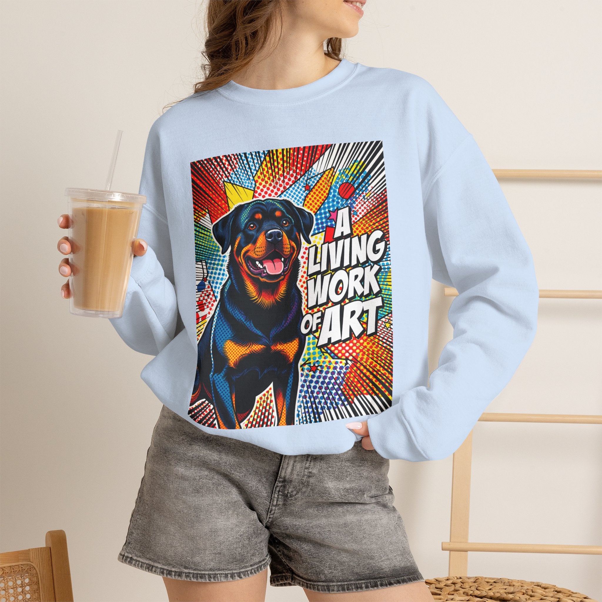 Rottweiler Sweatshirt I Living Work of Art Collection | Pop Art