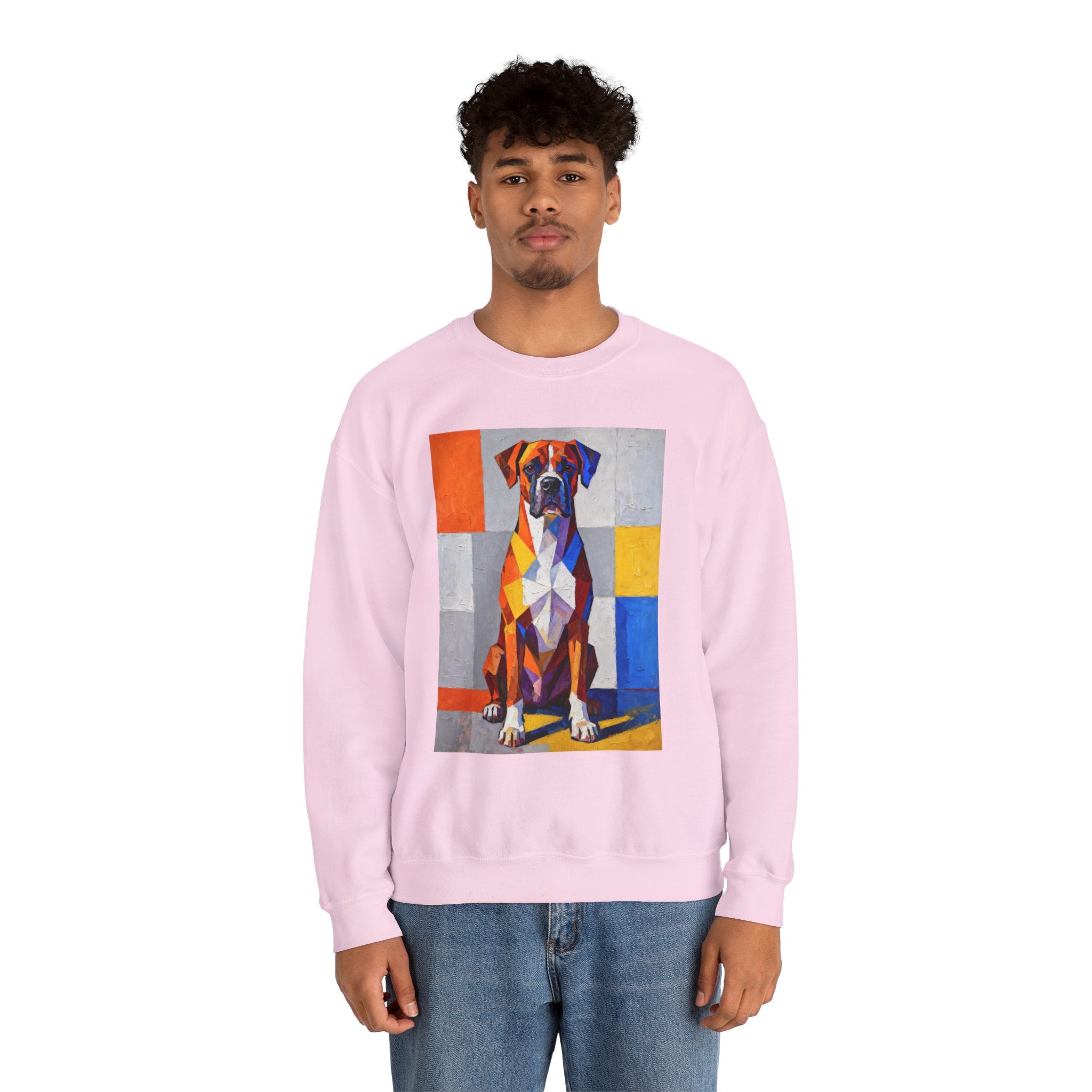 Boxer Sweatshirt | Living Work of Art Collection | Cubist Style