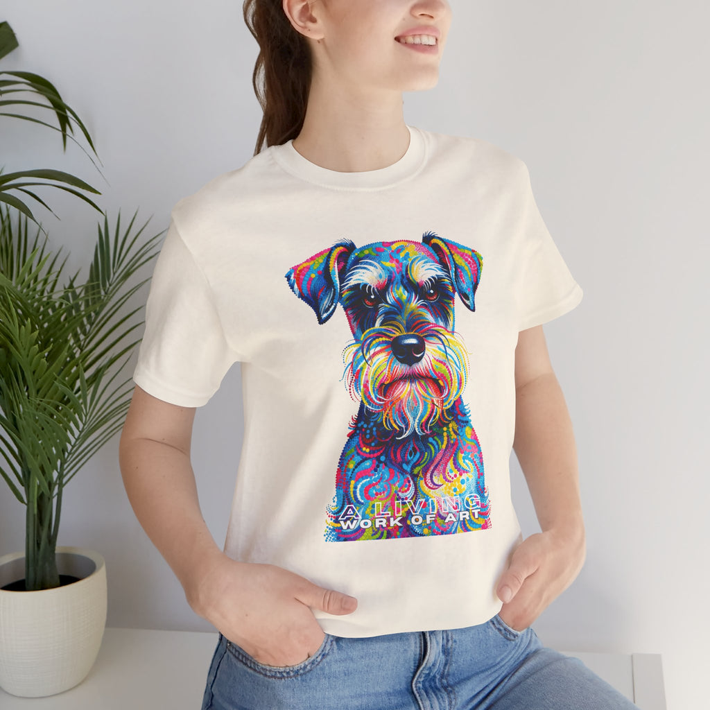 Schnauzer T Shirt | Living Work of Art Collection | Pointillism Style