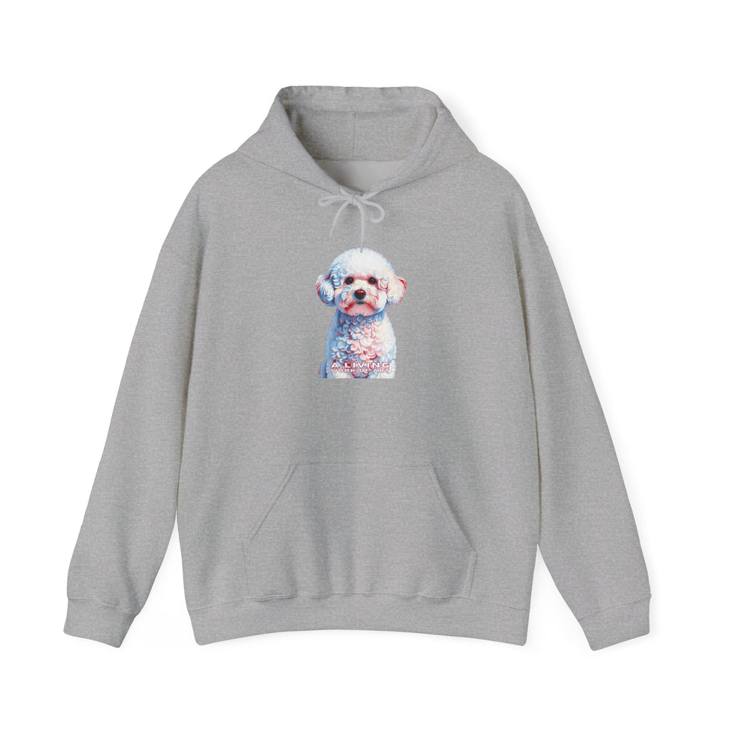 Bichon Frise Hoodie | Living Work of Art Collection | Pointillism Style