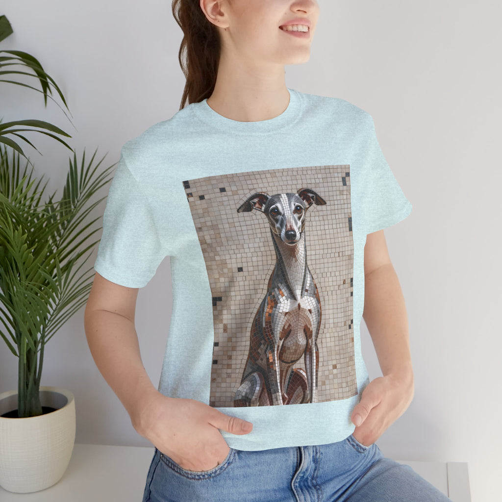 Whippet T Shirt | Living Work of Art Collection | Mosaic Style