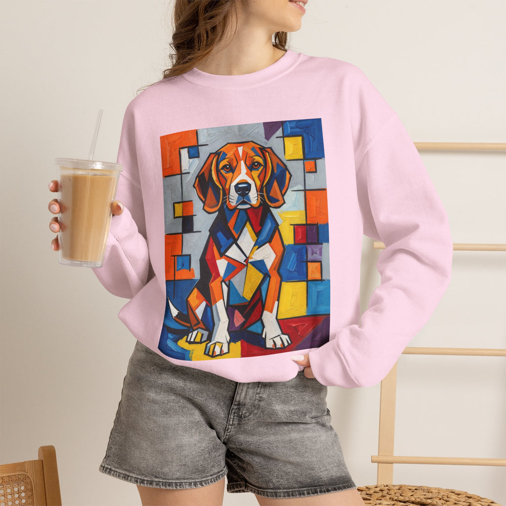 Beagle Sweatshirt | Living Work of Art Collection | Cubist Style