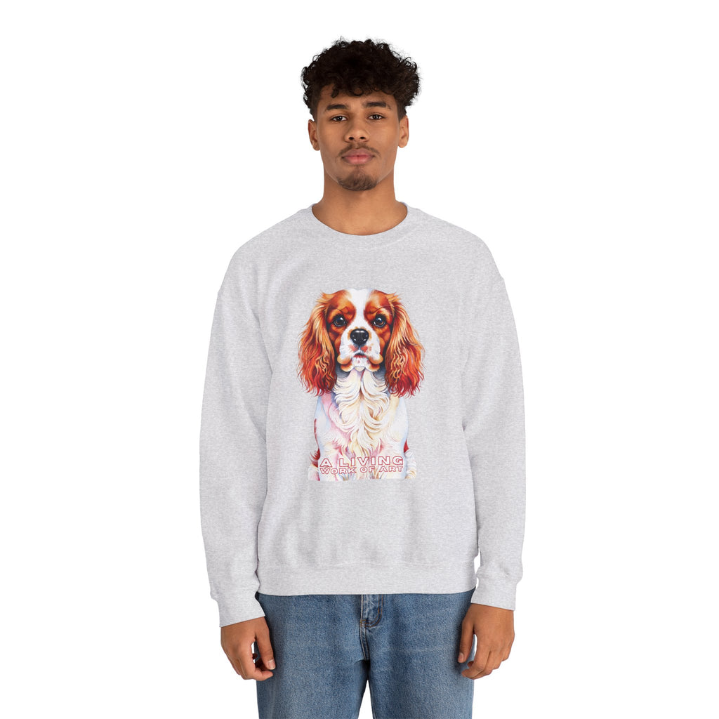 Cavalier King Charles Spaniel Sweatshirt | Living Work of Art Collection | Pointillism Style