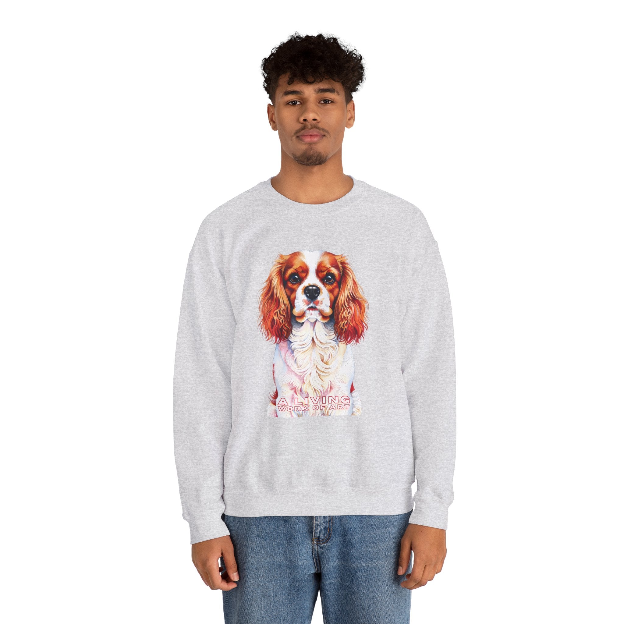 Cavalier King Charles Spaniel Sweatshirt | Living Work of Art Collection | Pointillism Style