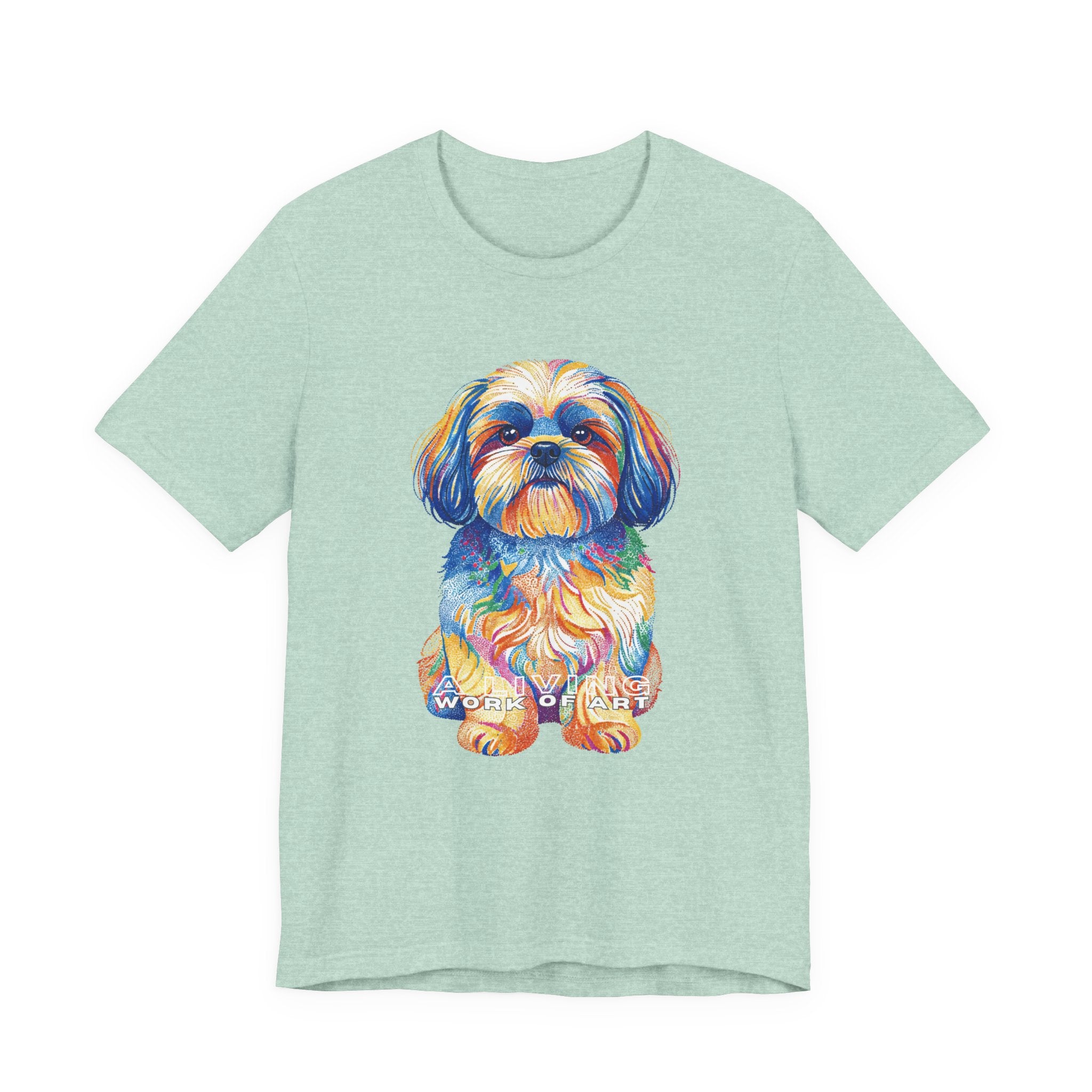 Shih Tzu T Shirt | Living Work of Art Collection | Pointillism Style