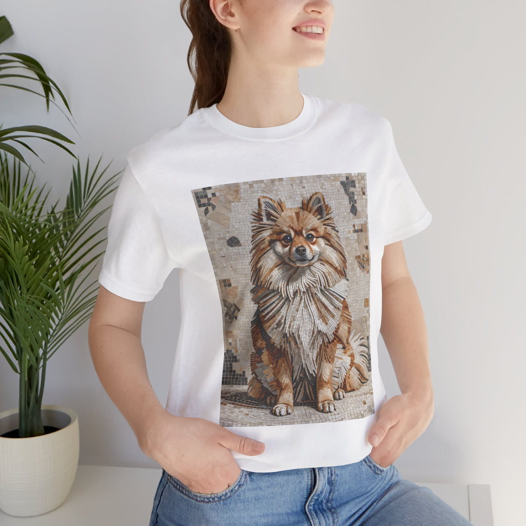 Pomeranian T Shirt | Living Work of Art Collection | Mosaic Style