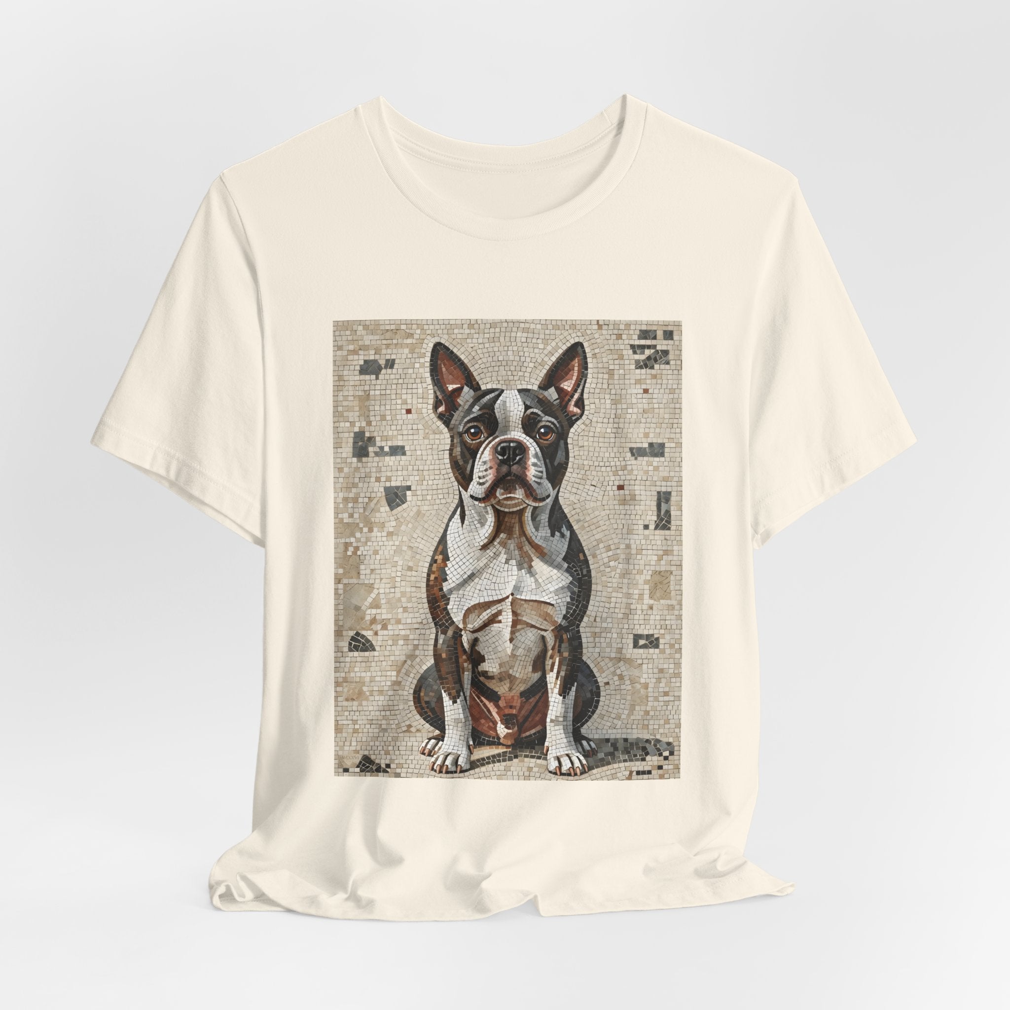 Boston Terrier T Shirt | Living Work of Art Collection | Mosaic Style
