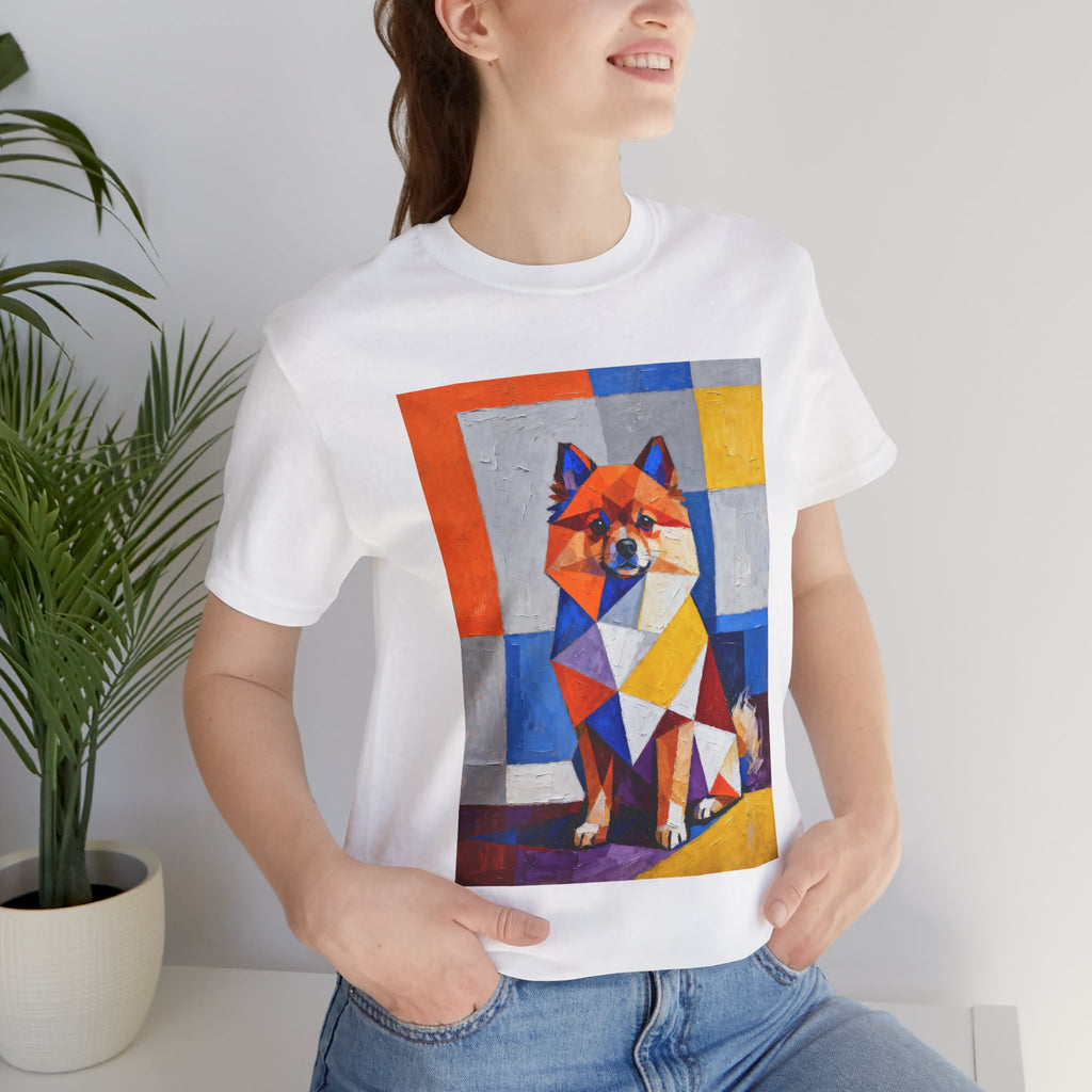 Pomeranian T Shirt | Living Work of Art Collection | Cubist Style