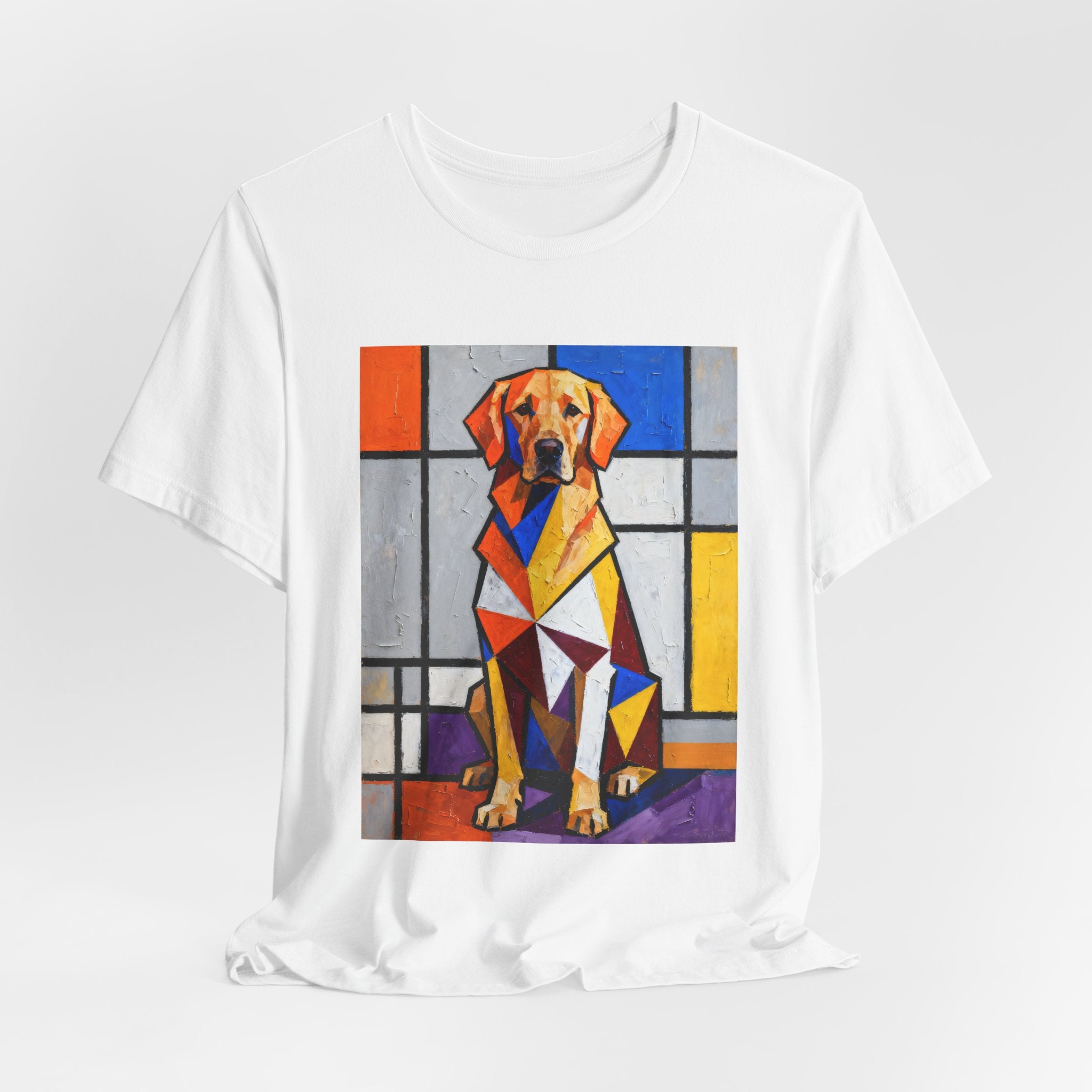 Golden Retriever T Shirt | Living Work of Art Collection | Cubist Style