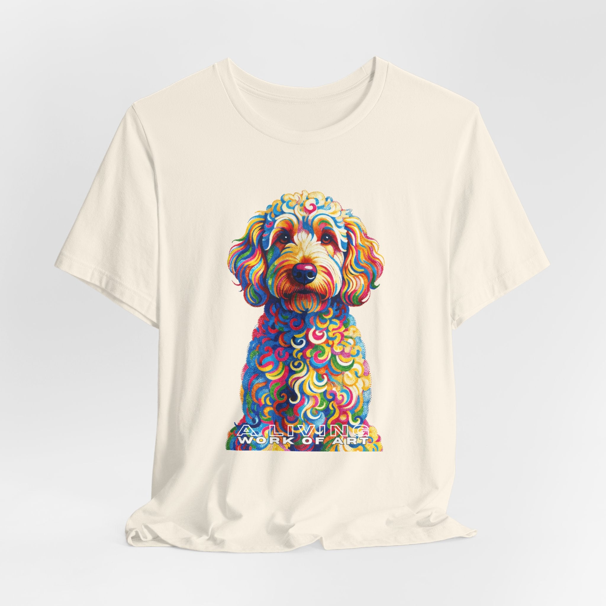 Goldendoodle T Shirt | Living Work of Art Collection | Pointillism Style
