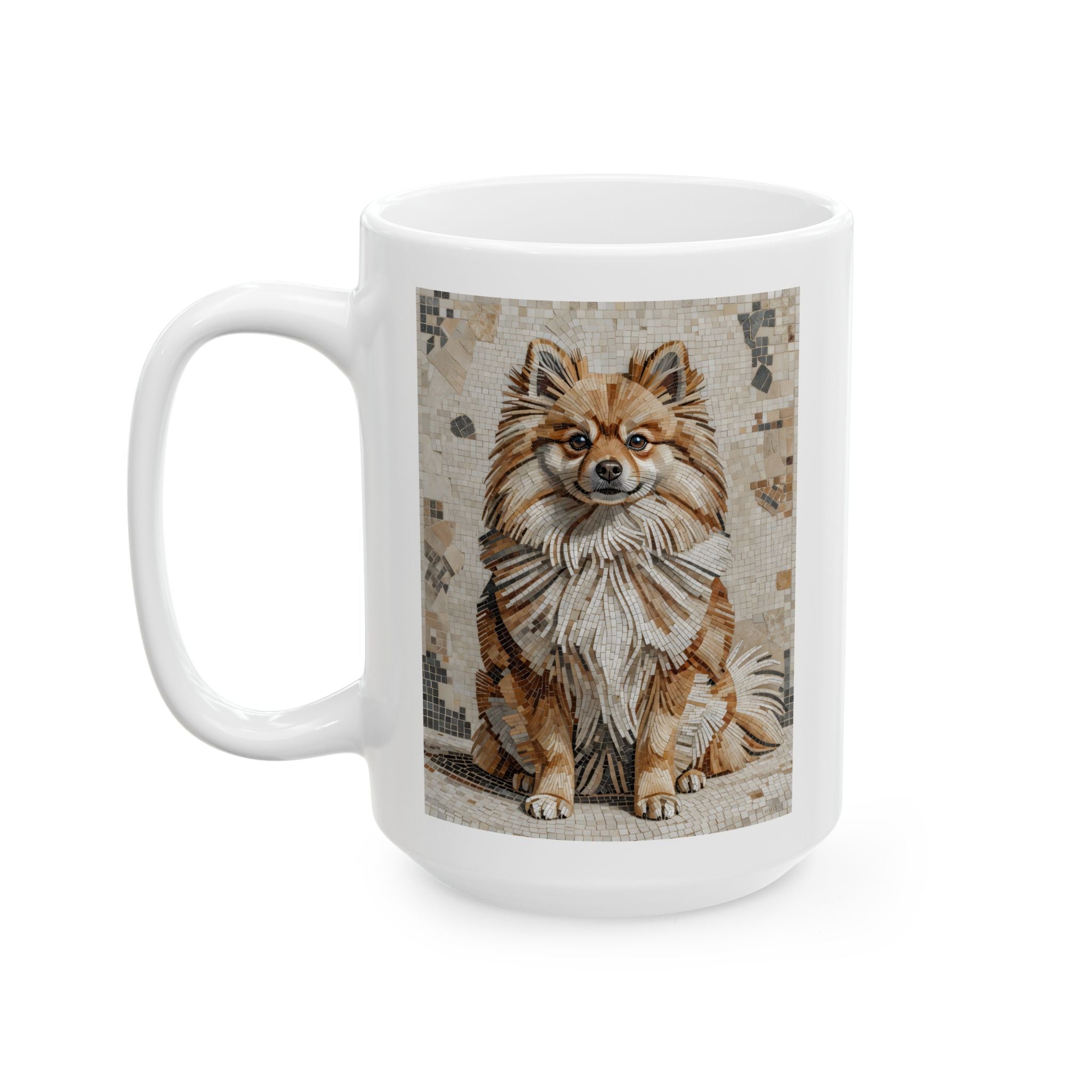Pomeranian Coffee Mug | Living Work of Art Collection | Mosaic Style