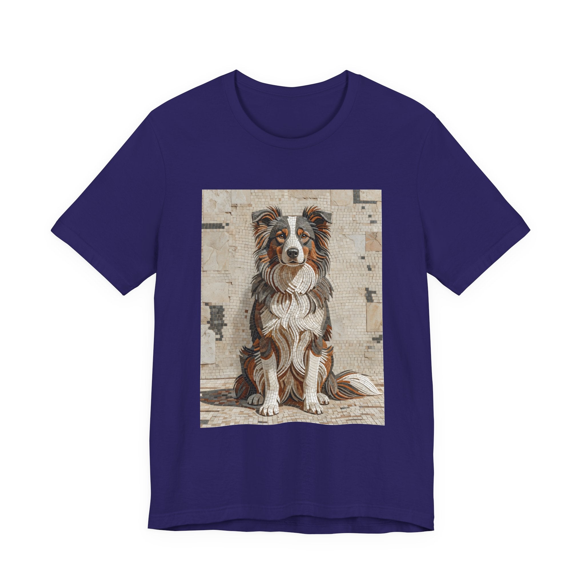 Border Collie T Shirt | Living Work of Art Collection | Mosaic Style