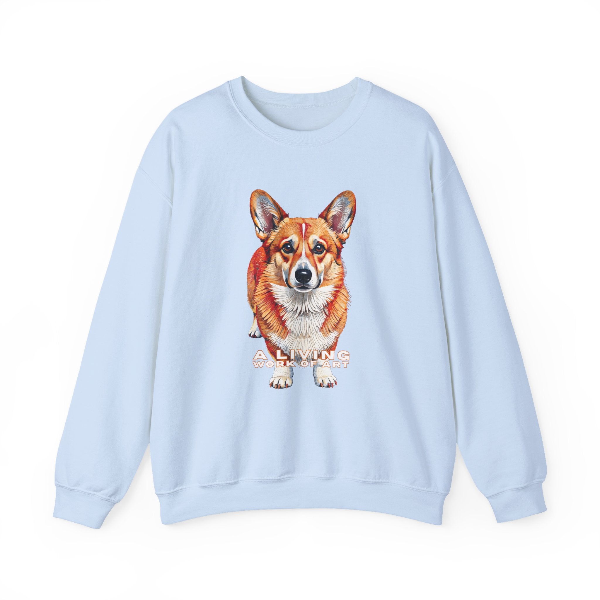 Corgi Sweatshirt | Living Work of Art Collection | Pointillism Style