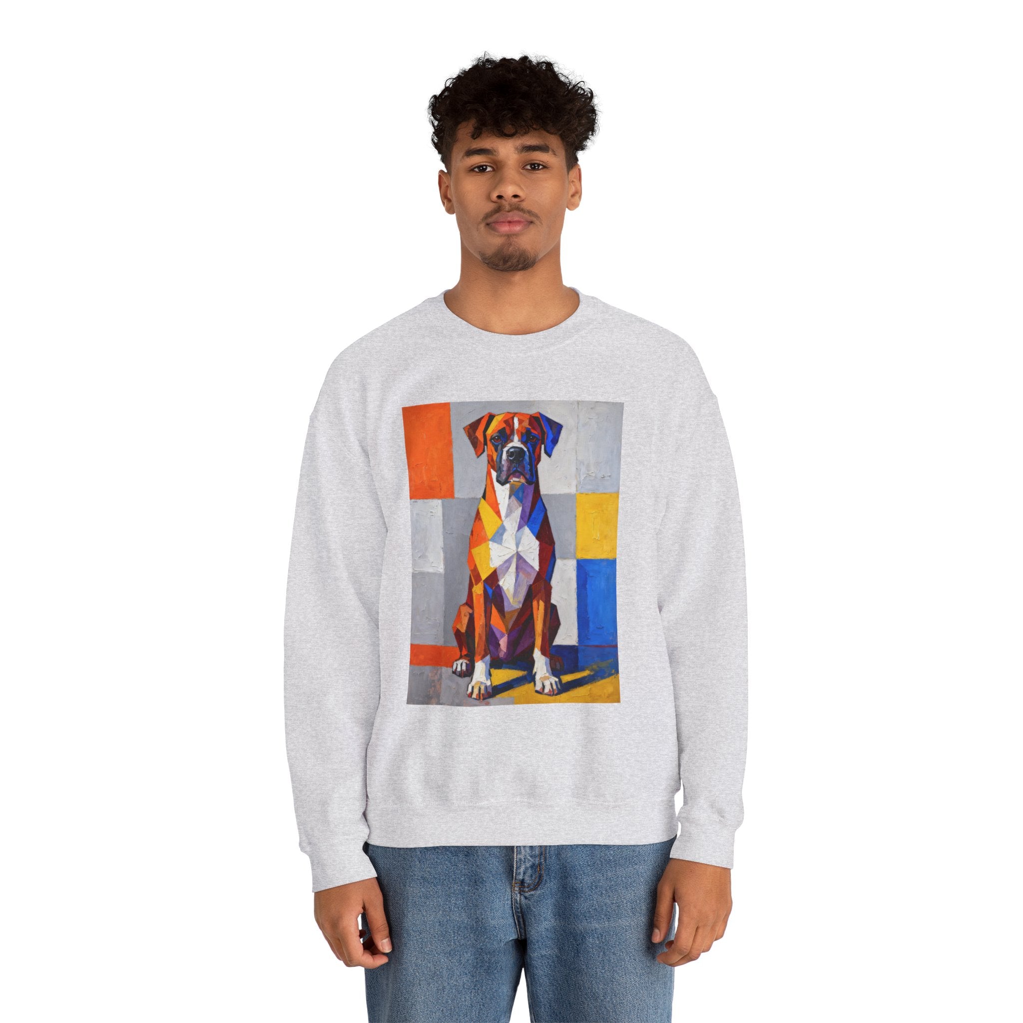 Boxer Sweatshirt | Living Work of Art Collection | Cubist Style