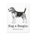 Beagle Canvas Wall Art | Hug a Beagle | Charcoal Sketch Print
