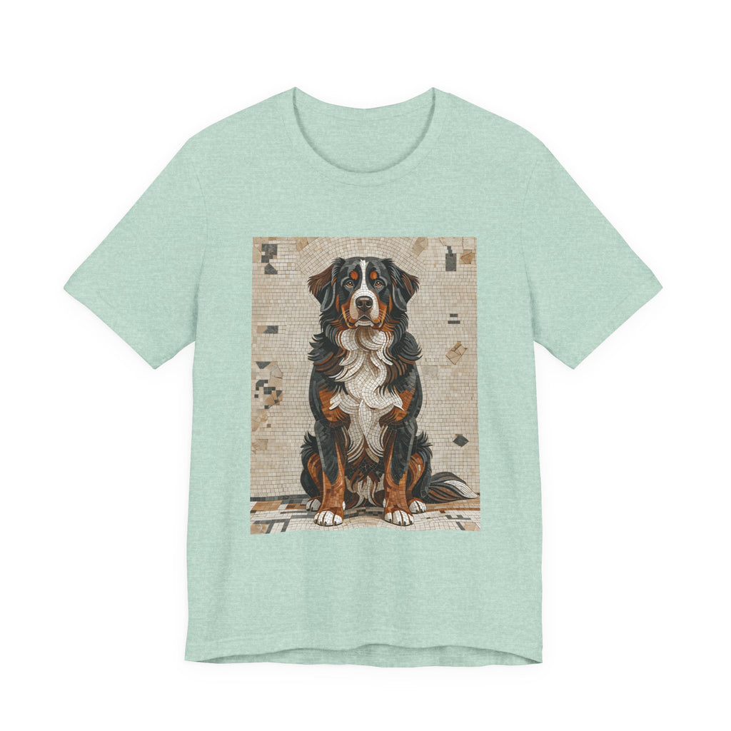 Bernese Mountain Dog T Shirt | Living Work of Art Collection | Mosaic Style