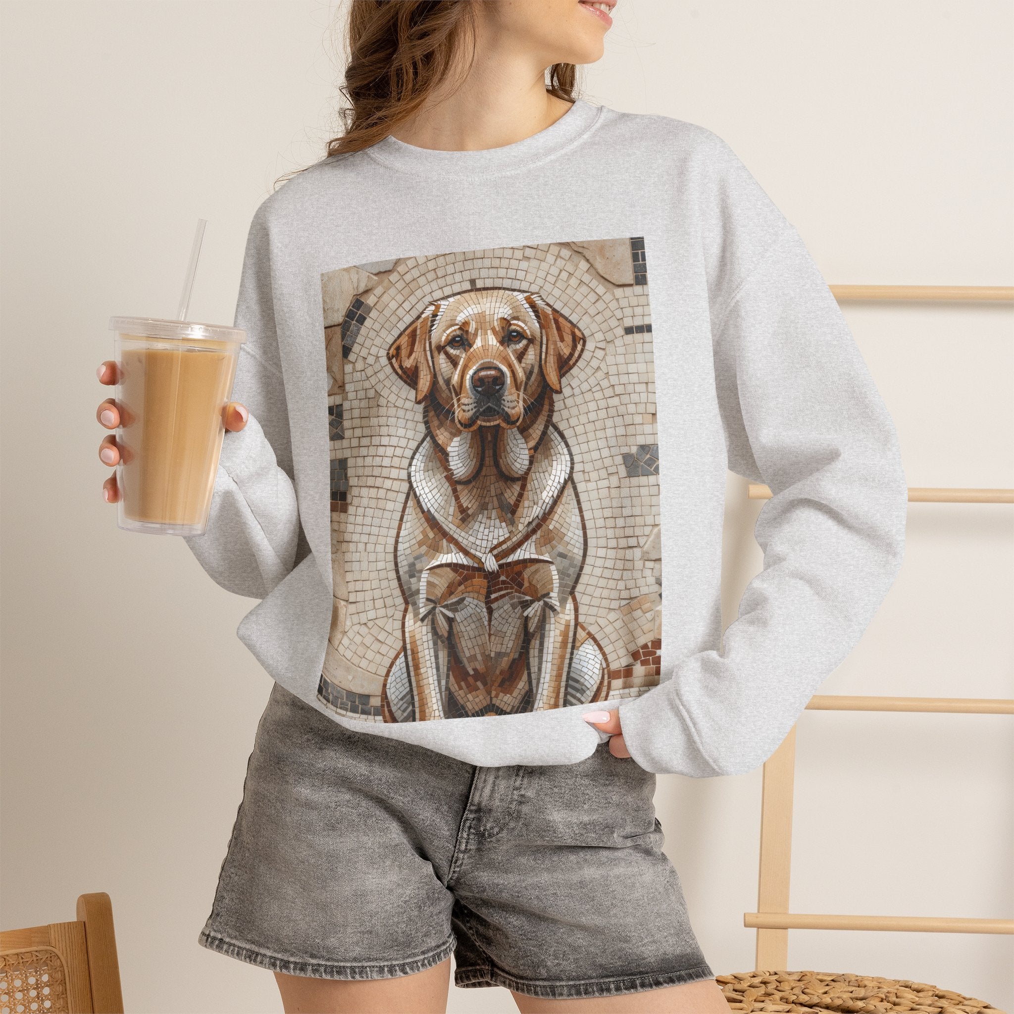Labrador Retriever Sweatshirt | Living Work of Art Collection | Mosaic Style