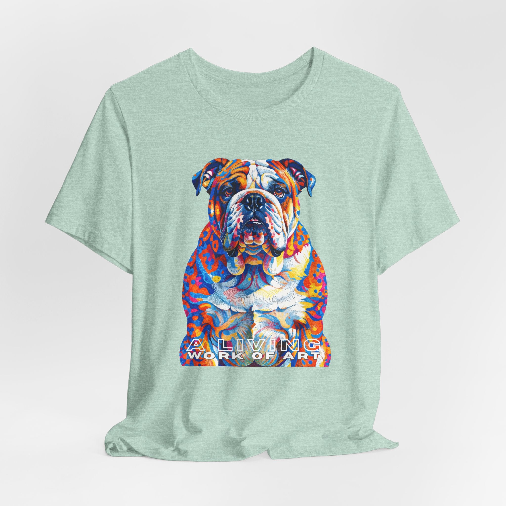 Bulldog T Shirt | Living Work of Art Collection | Pointillism Style
