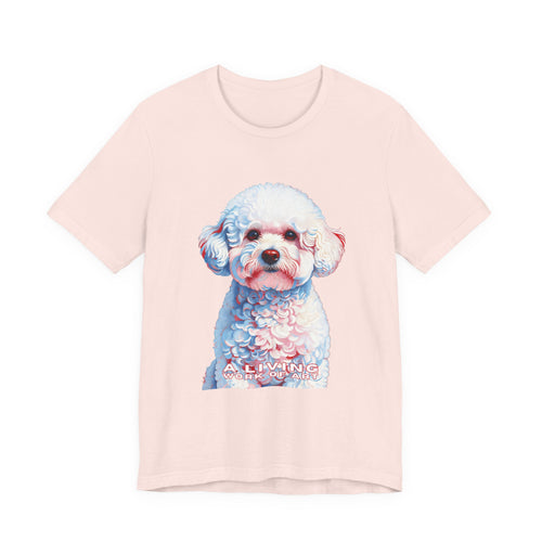 Bichon Frise T Shirt | Living Work of Art Collection | Pointillism Style