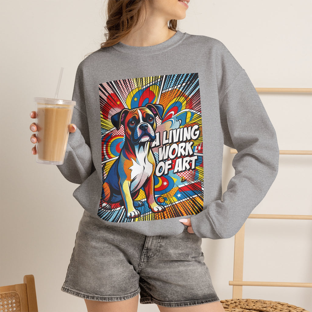 Boxer Sweatshirt | Living Work of Art Collection | Pop Art