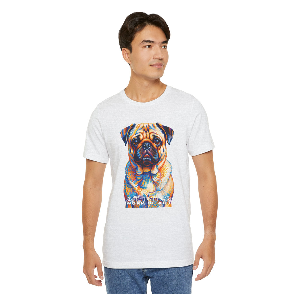 Pug T Shirt | Living Work of Art Collection | Pointillism Style