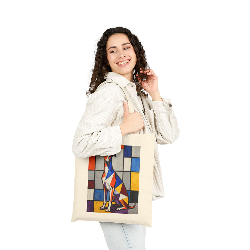 Whippet Tote Bag | Living Work of Art Collection | Cubist Style