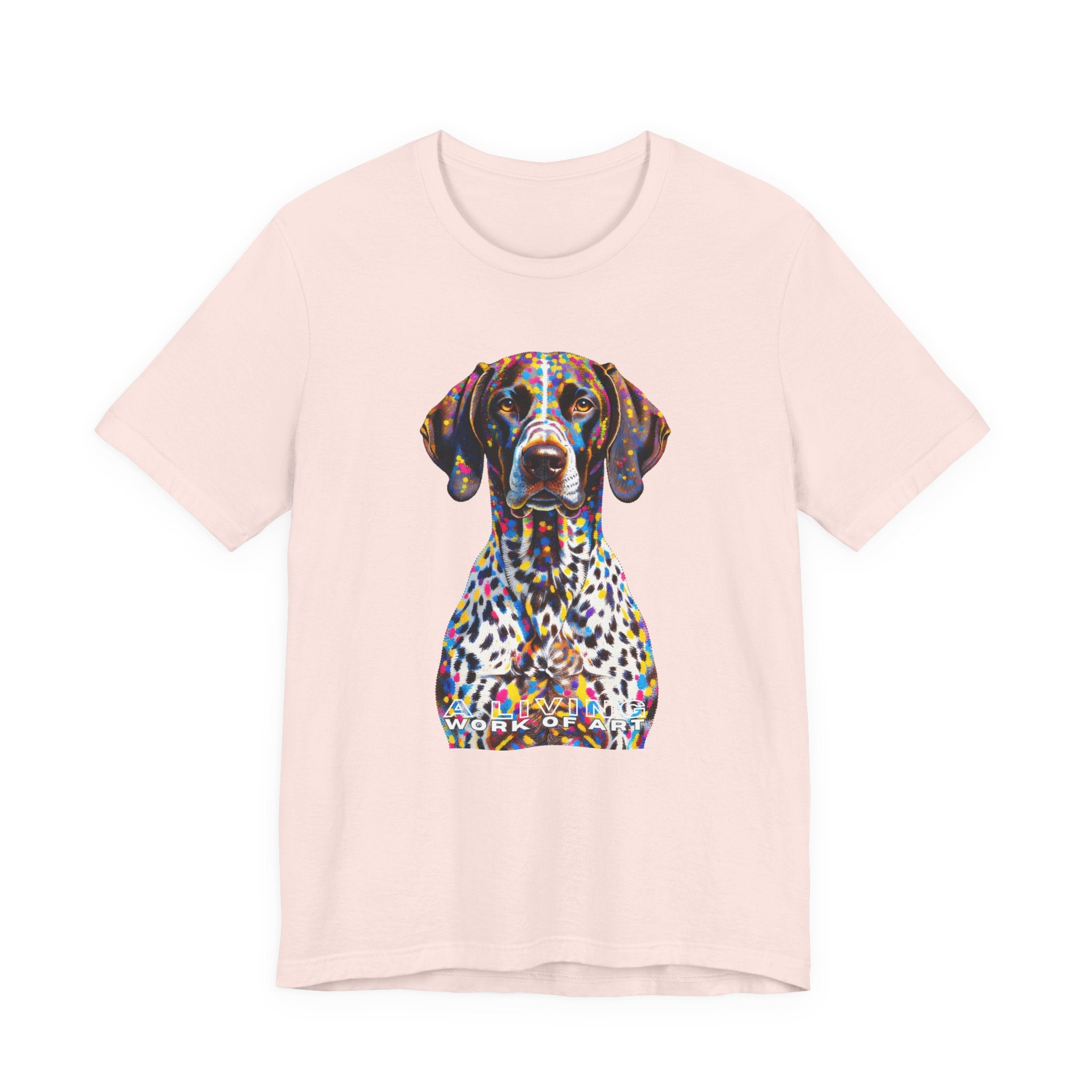 German Shorthaired Pointer T Shirt | Living Work of Art Collection | Pointillism Style