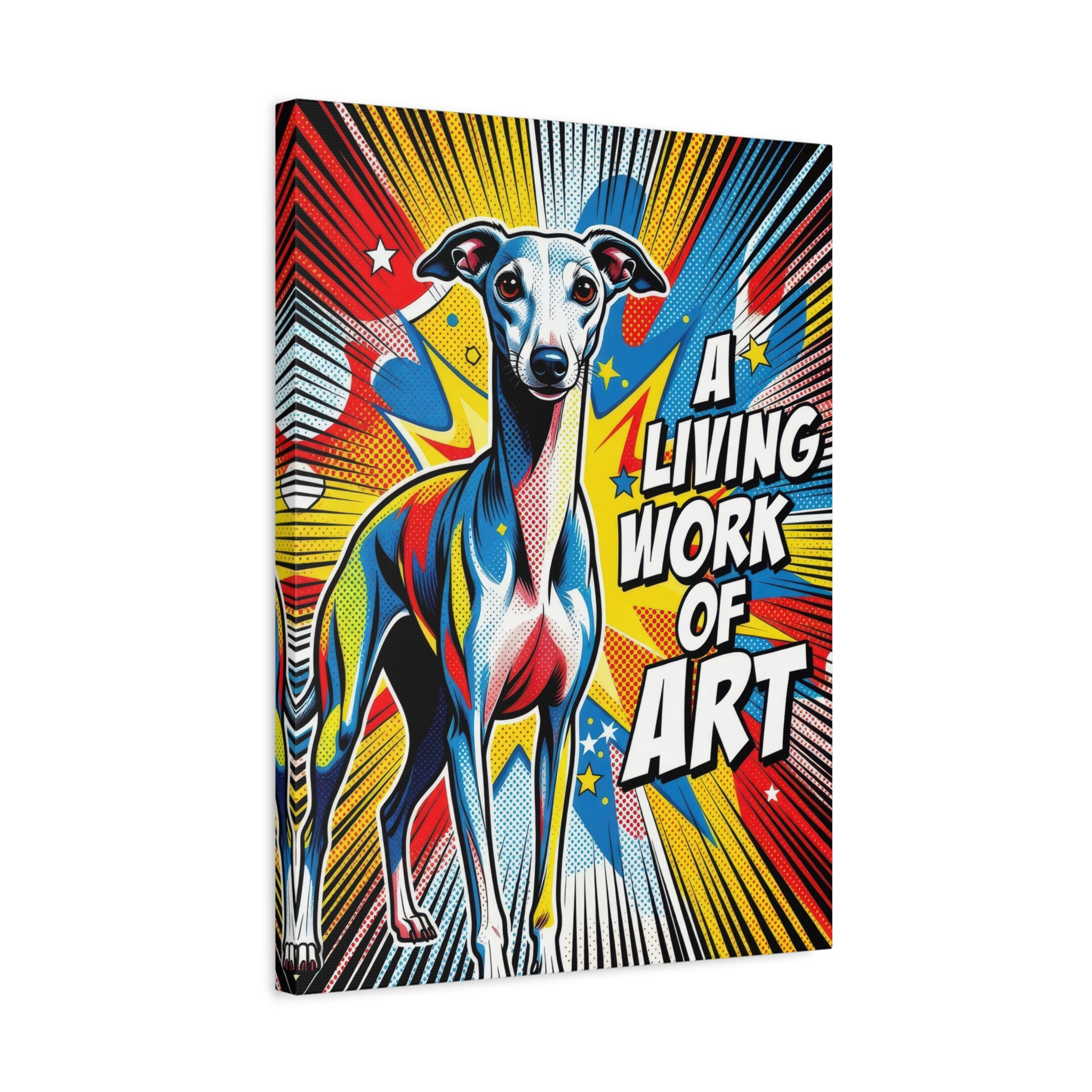 Italian Greyhound Canvas Wall Art | Living Work of Art Collection | Pop Art Print